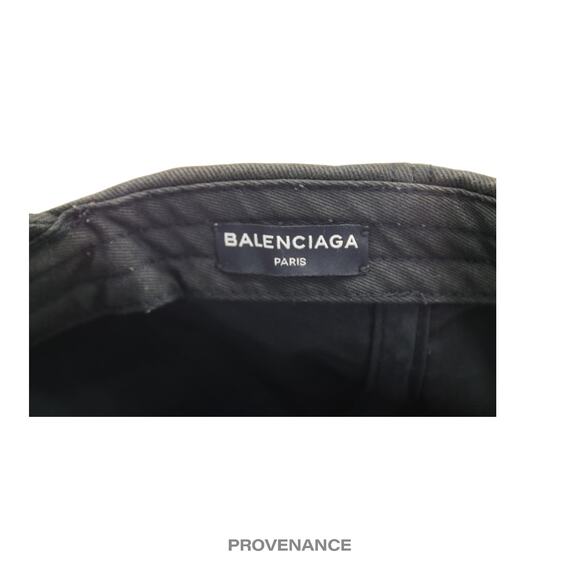 🔴 Balenciaga BB Europe Embroidered Cap - Washed Black - Picture 9 of 9
